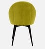 Modern Dining Chair With Iron Legs In Lime Green Color