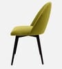 Modern Dining Chair With Iron Legs In Lime Green Color
