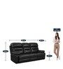 Stylo 3 Seater Recliner Set in Black Colour