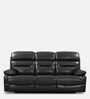 Stylo 3 Seater Recliner Set in Black Colour