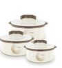 Stylus Brown  Plastic & Steel Thermoware Casserole (Set of 3)