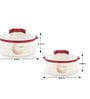 Stylus Red  Plastic & Steel Thermoware Casserole (Set of 2)