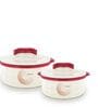 Stylus Red  Plastic & Steel Thermoware Casserole (Set of 2)