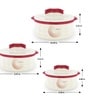 Stylus Red  Plastic & Steel Thermoware Casserole (Set of 3)