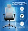 Stylux Breathable Mesh Ergonomic Chair in Black & Grey Colour with Headrest