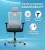 Stylux Breathable Mesh Ergonomic Chair in Black & Grey Colour with Headrest