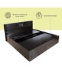 Styx Queen Size Bed With Box Storage & 2 Bedside Tables In Wenge Finish