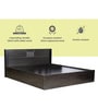 Styx Queen Size Bed With Box Storage & 2 Bedside Tables In Wenge Finish