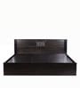 Styx Queen Size Bed With Box Storage & 2 Bedside Tables In Wenge Finish
