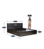 Styx Queen Size Bed With Box Storage & 2 Bedside Tables In Wenge Finish