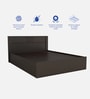 Styx Queen Size Bed With Box Storage & 2 Bedside Tables In Wenge Finish