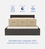 Styx Queen Size Bed With Box Storage & 2 Bedside Tables In Wenge Finish