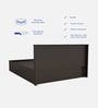 Styx Queen Size Bed With Box Storage & 2 Bedside Tables In Wenge Finish