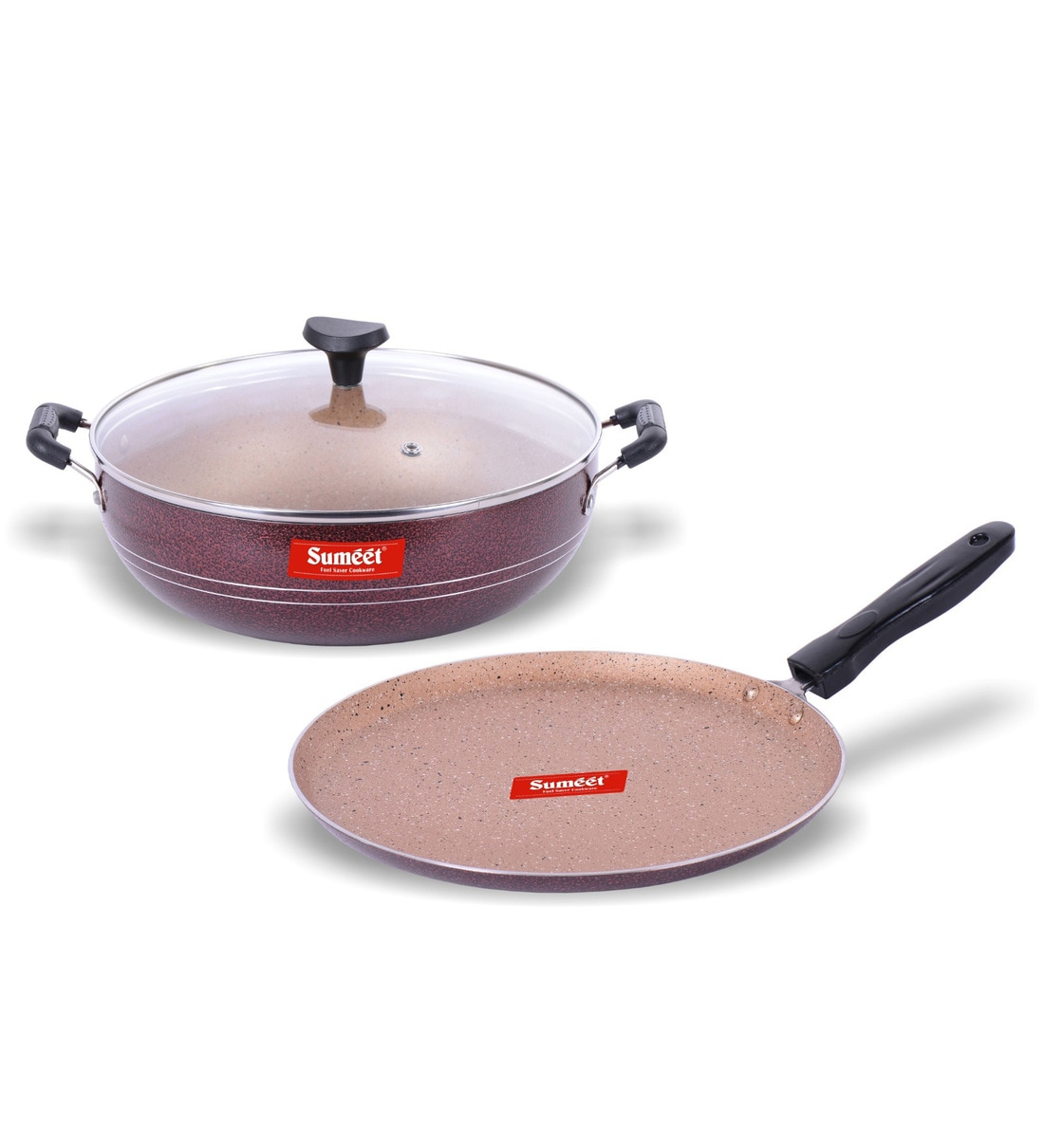 Buy Popular Granite Finish NonStick (Set Of 2) Cookware Set at 42 OFF