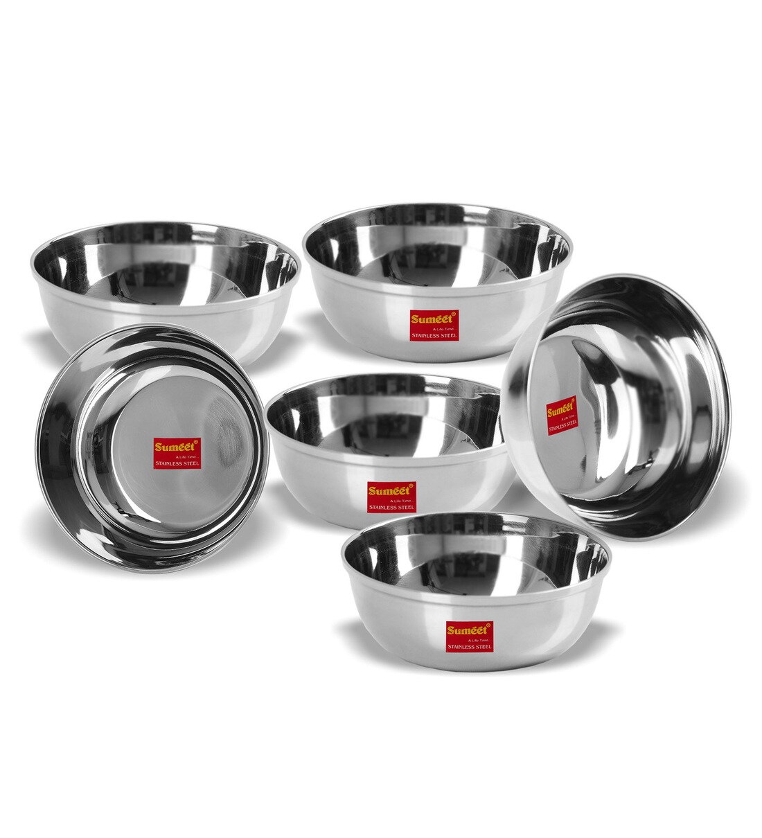 Buy 200 ML Stainless Steel Serving Bowls Set of 6 by Sumeet Online