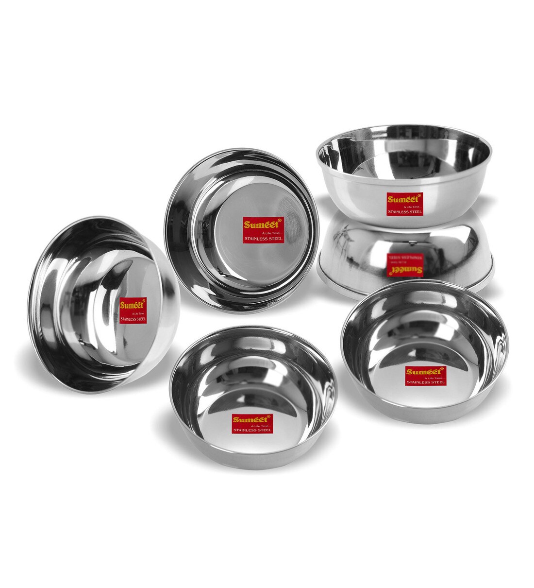 Buy 200 ML Stainless Steel Serving Bowls Set of 6 by Sumeet Online