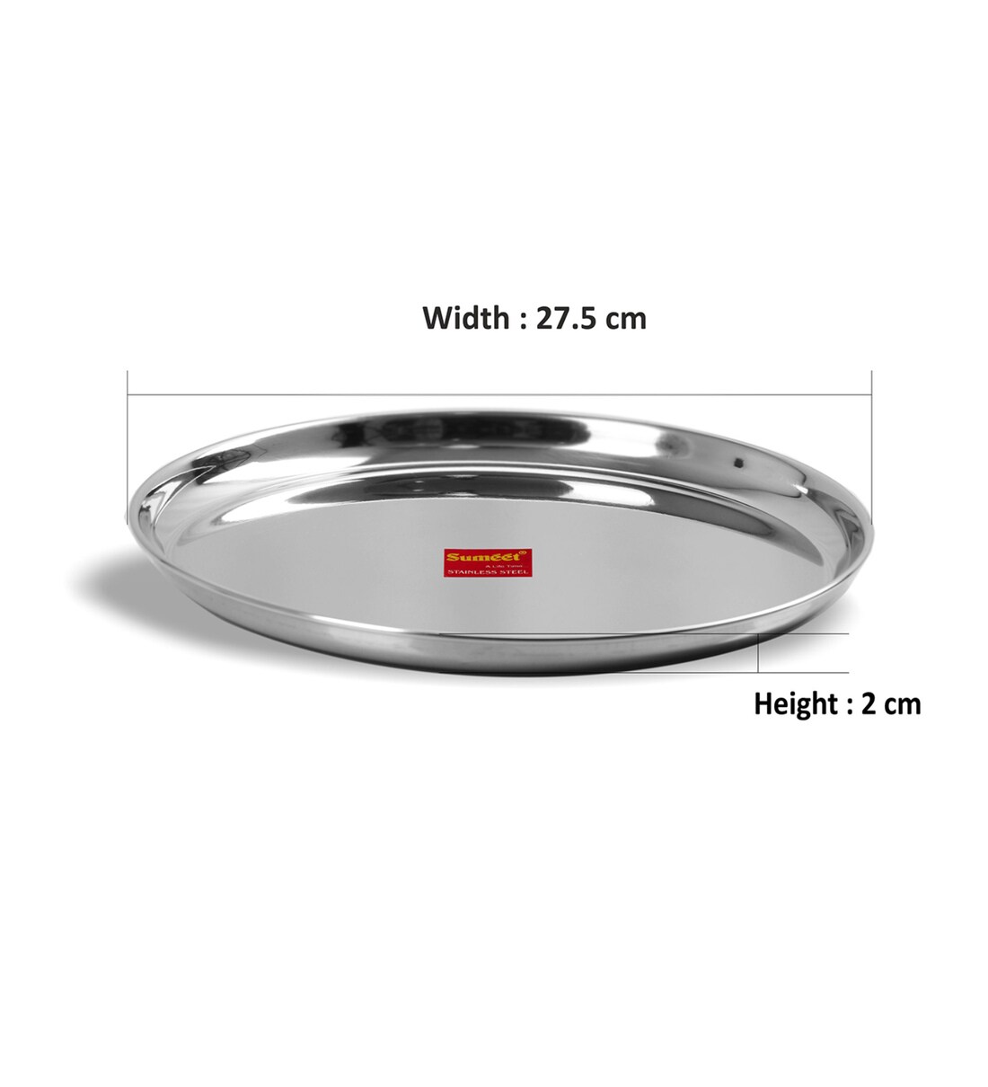 Buy Metallics Heavy Gauge Metal Dinner Plates 3 pieces by Sumeet Online Metal Plates
