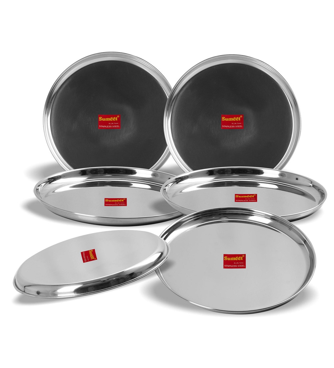 Buy Metallics Heavy Gauge Metal Dinner Plates 6 pieces by Sumeet