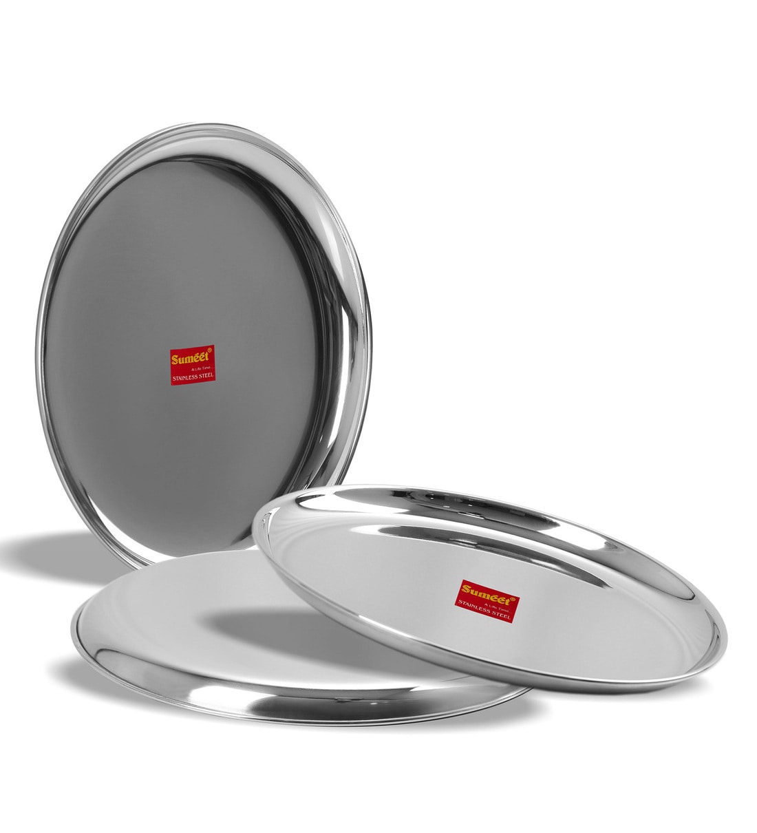 Buy Metallics Heavy Gauge Shallow Metal Dinner Plates 3 pieces by