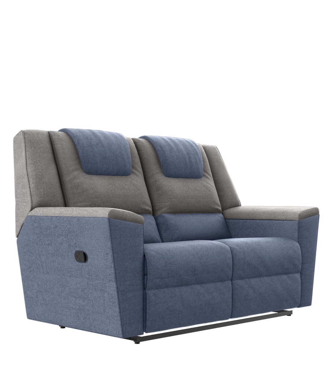 Buy Sumo 2 Seater Recliner in Blue and Grey Recliner by Godrej Interio
