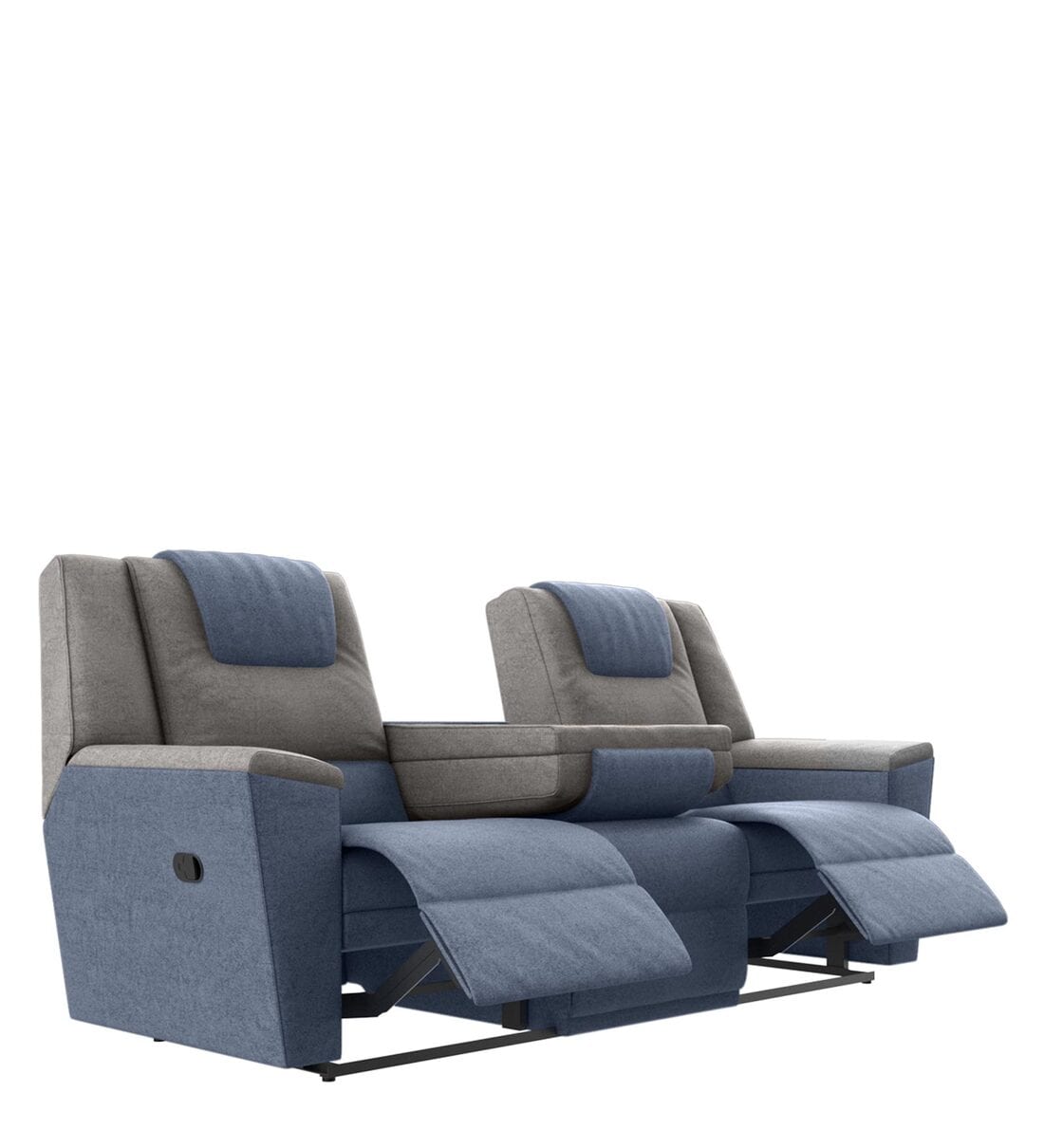 Buy Sumo Fabric Seater Manual Recliner in Blue Grey Recliner