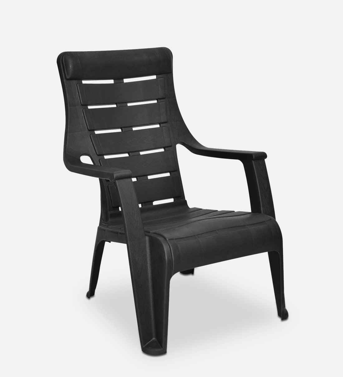 Buy Sunday Plastic Chair (Set of 2) in Iron Black Colour By Nilkamal