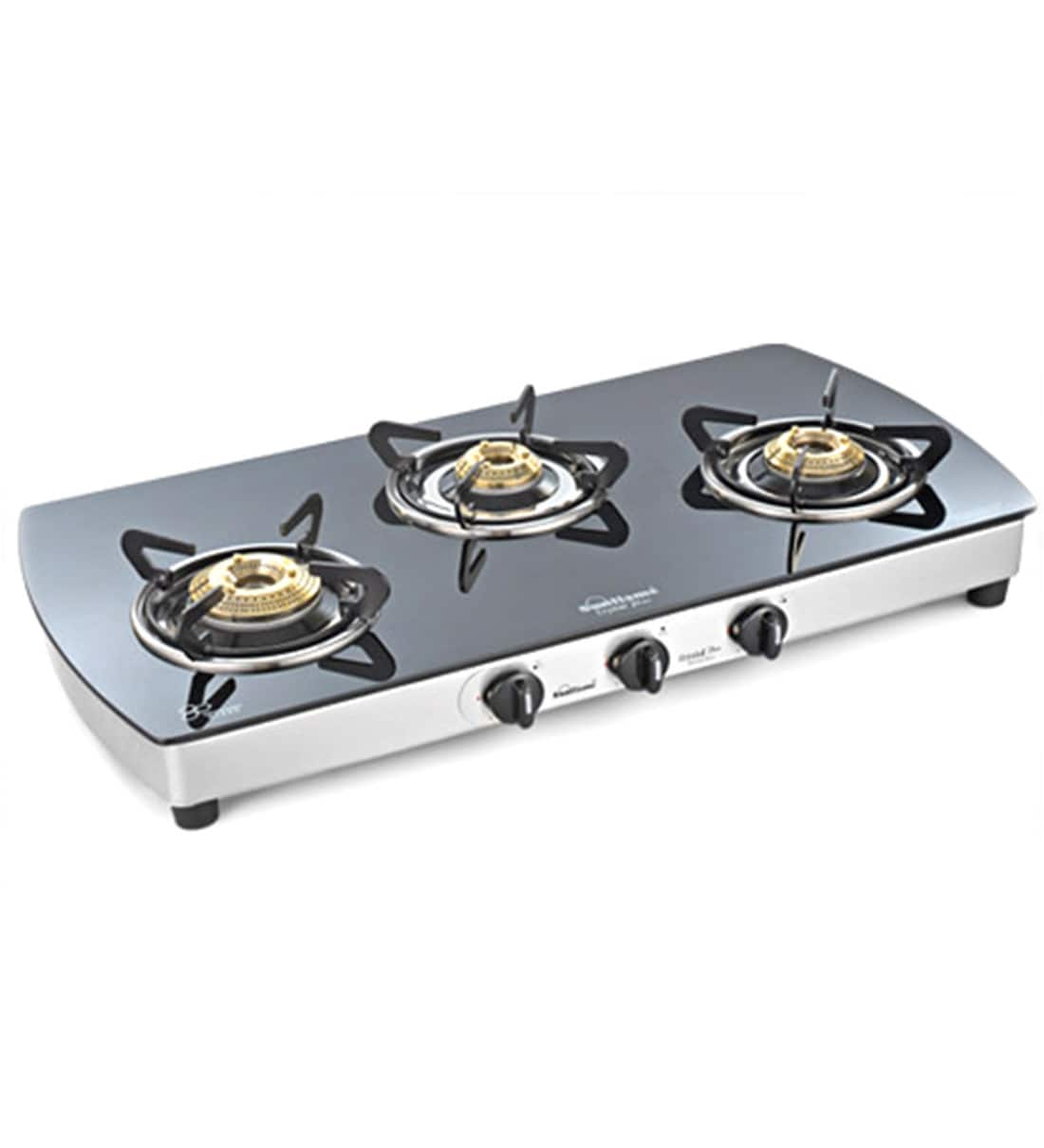 Buy Sunflame Crystal Plus Toughened Glass 3burner Auto Ignition