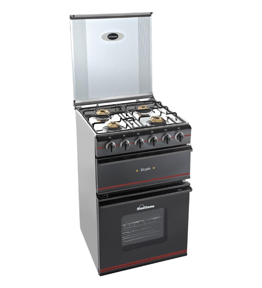 Buy Sunflame Regalia 4 Burner Manual Top with Oven & Grill Cooking