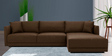 Northern LHS 6 Seater Sectional Sofa In Coffee Brown Colour