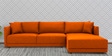 Northern LHS 6 Seater Sectional Sofa In Vivid Orange Colour
