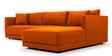 Northern LHS 6 Seater Sectional Sofa In Vivid Orange Colour