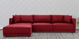 Northern RHS 6 Seater Sectional Sofa In Blood Maroon Colour