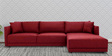 Northern LHS 6 Seater Sectional Sofa In Blood Maroon Colour