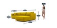 Northern RHS 6 Seater Sectional Sofa In Bold Yellow Colour
