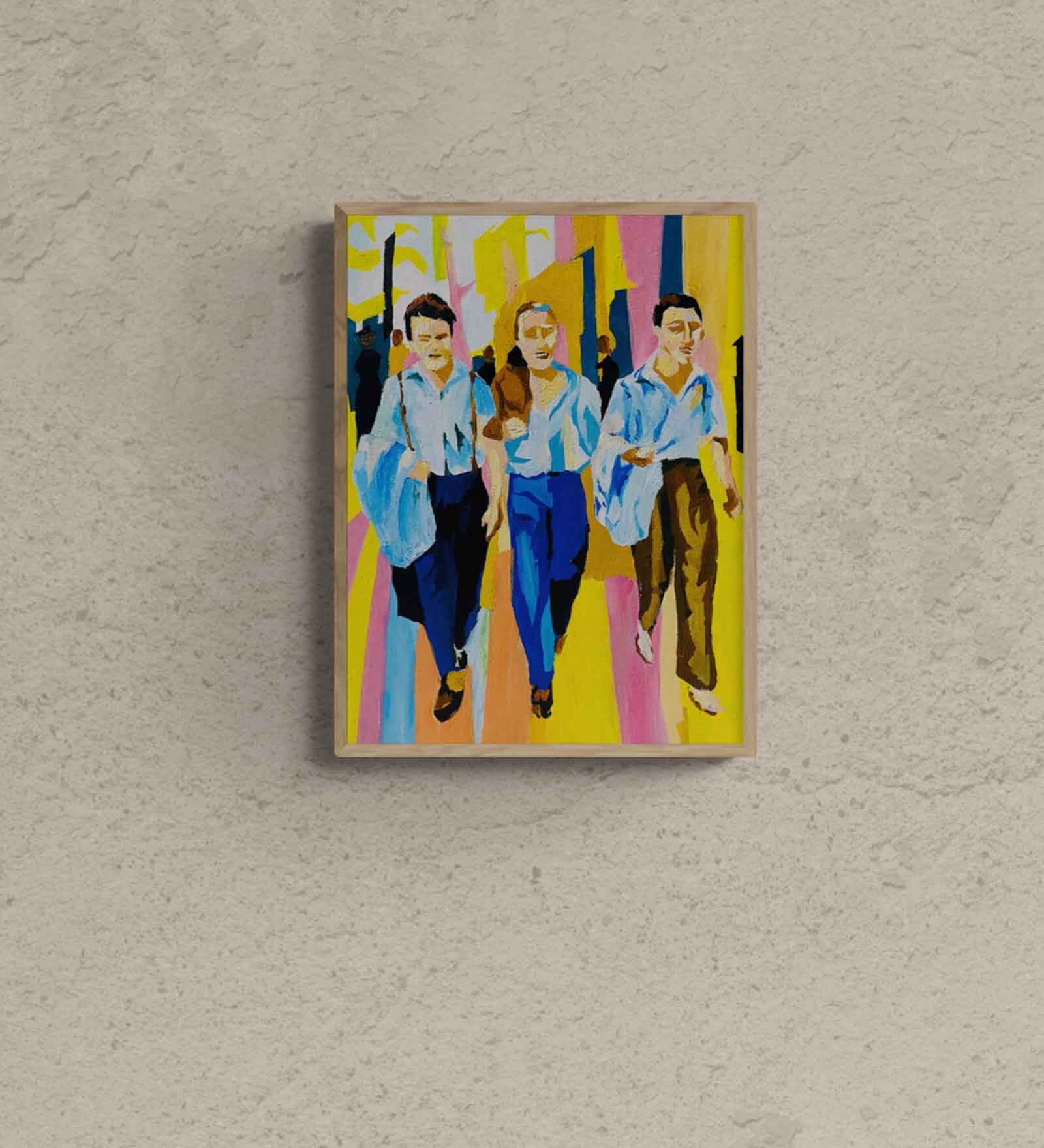 Successful Men S Handmade Acrylic Paint On Canvas Unframed