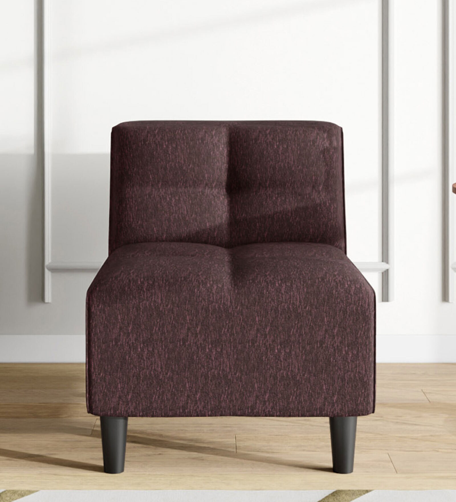 Suez Fabric 1 Seater Sofa In Brown Colour
