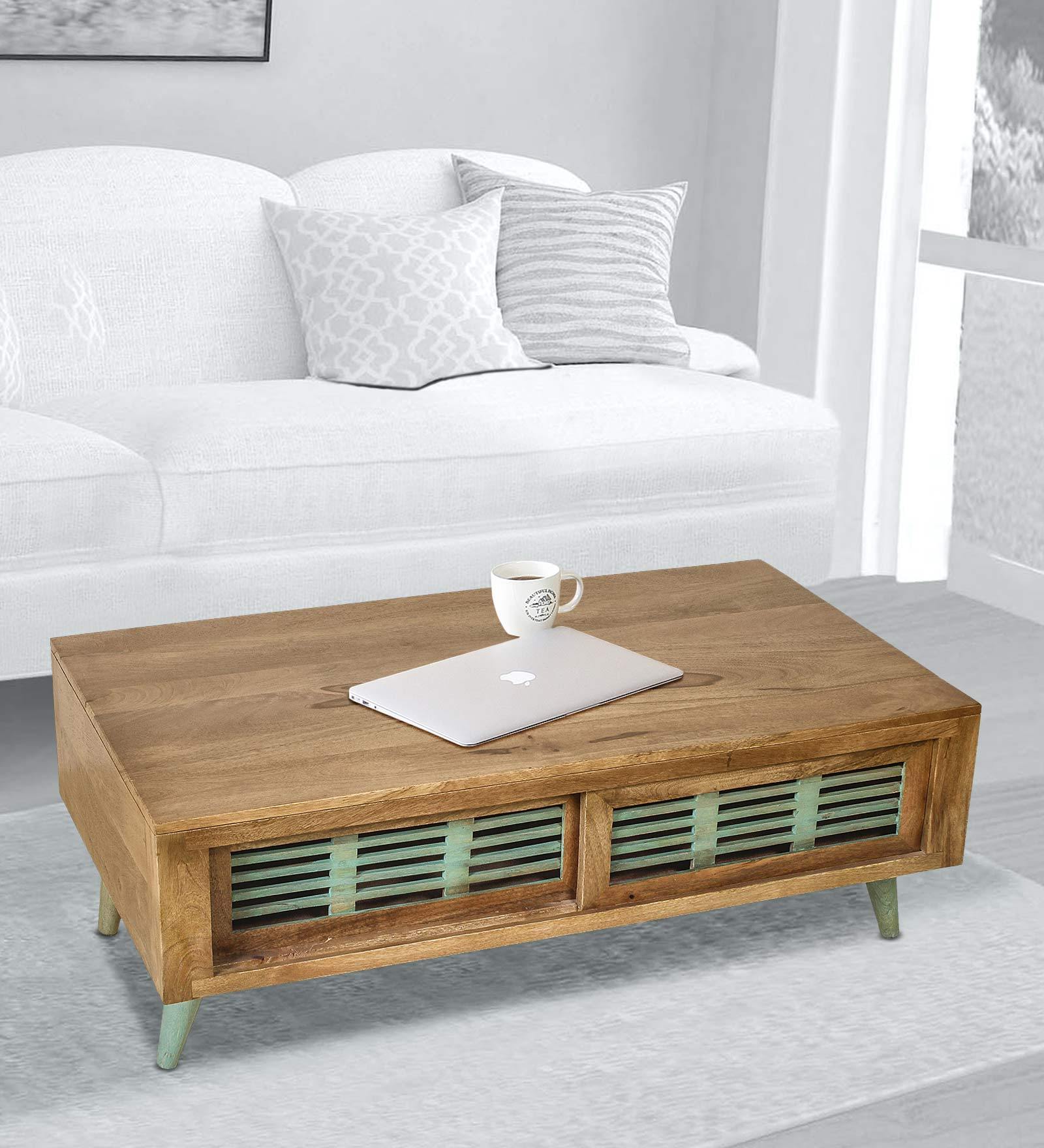 Sula Teal Coffee Table In Small Size Colour