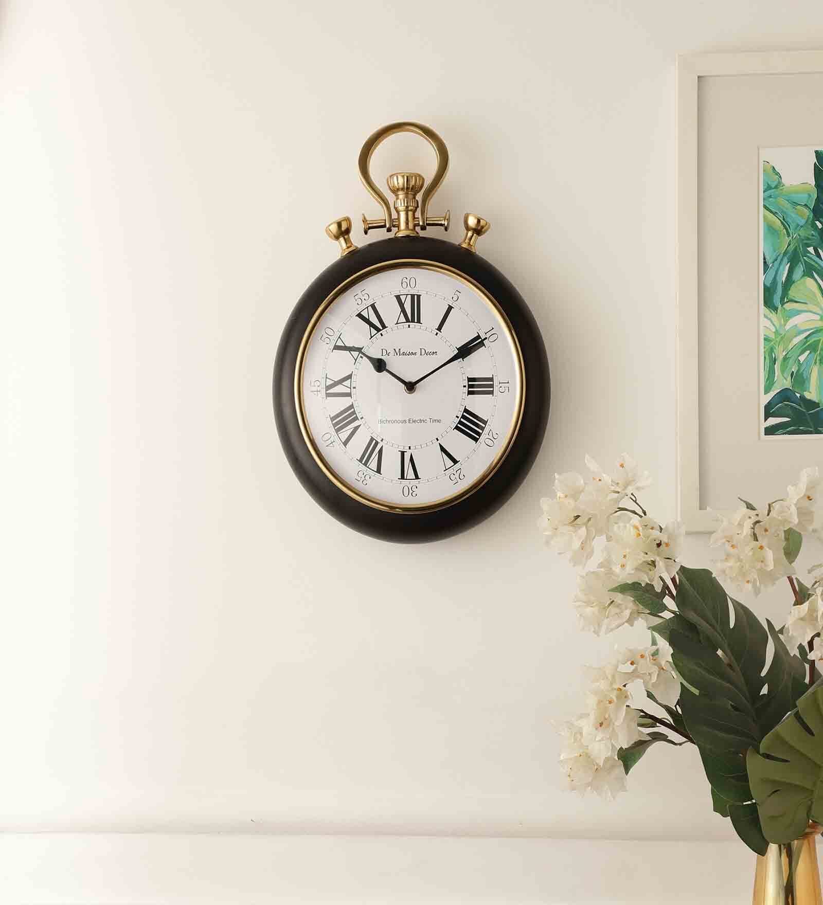 Gold Aluminium Sullivan Vintage Wall Clock