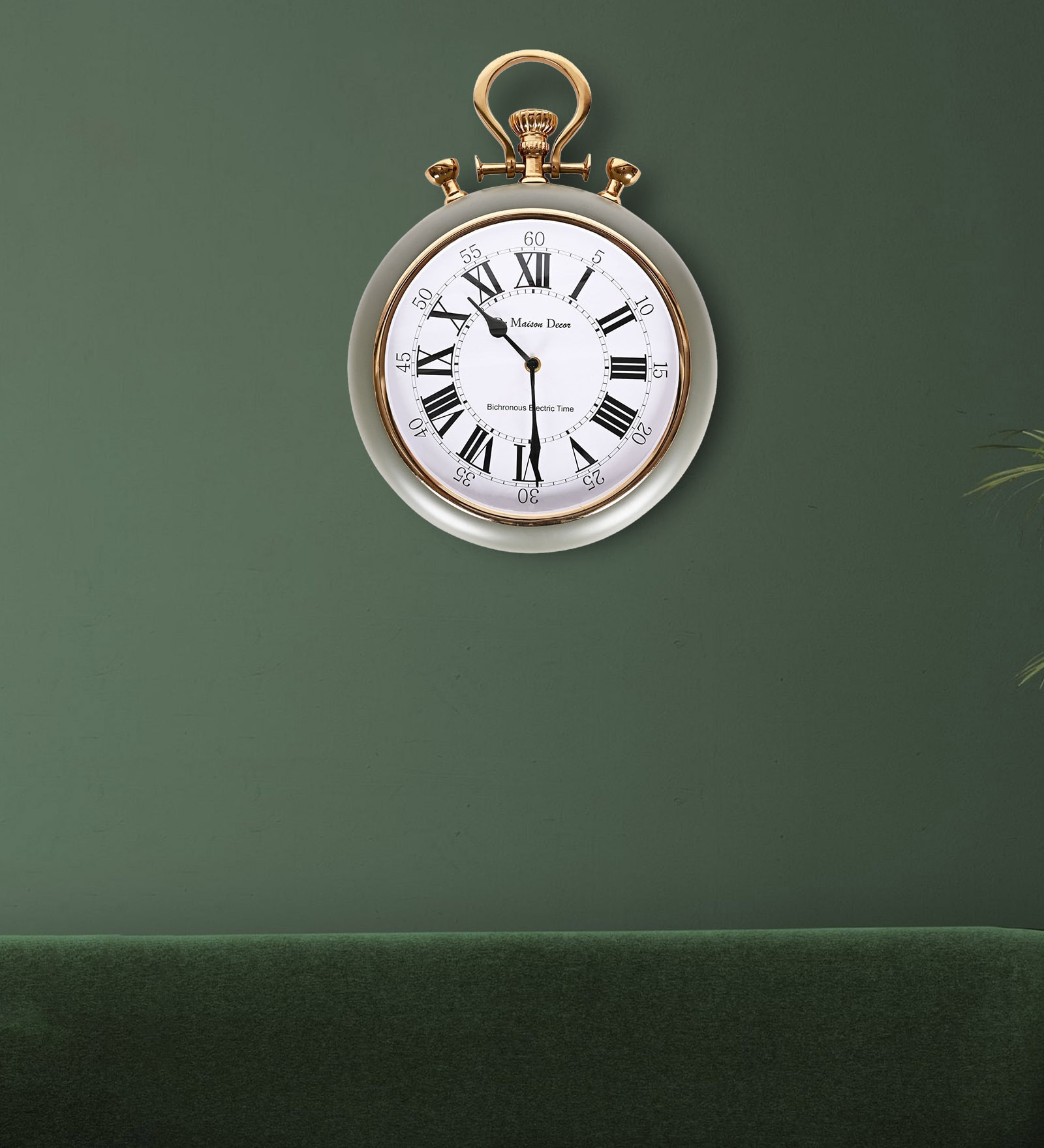 Sullivan Green Aluminium Wall Clock
