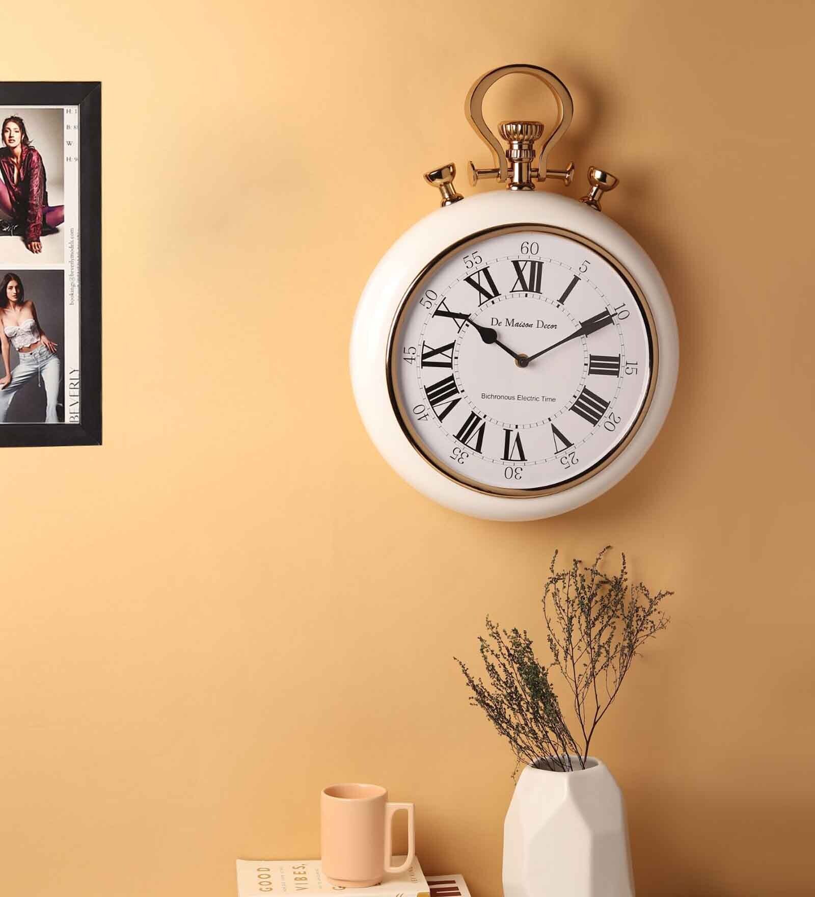 Sullivan White Aluminium Wall Clock