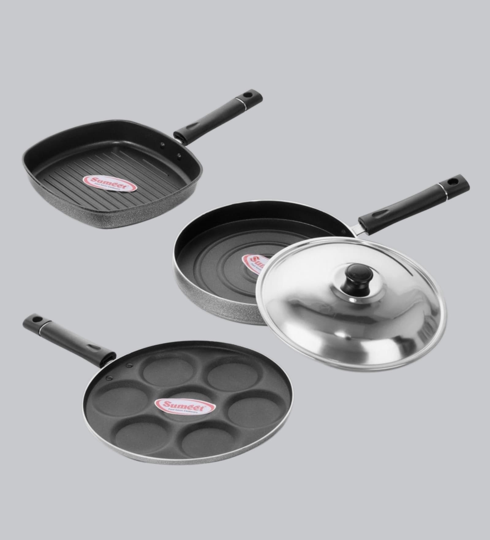 Premier Aluminium Non-Stick 3 Pcs Cookware