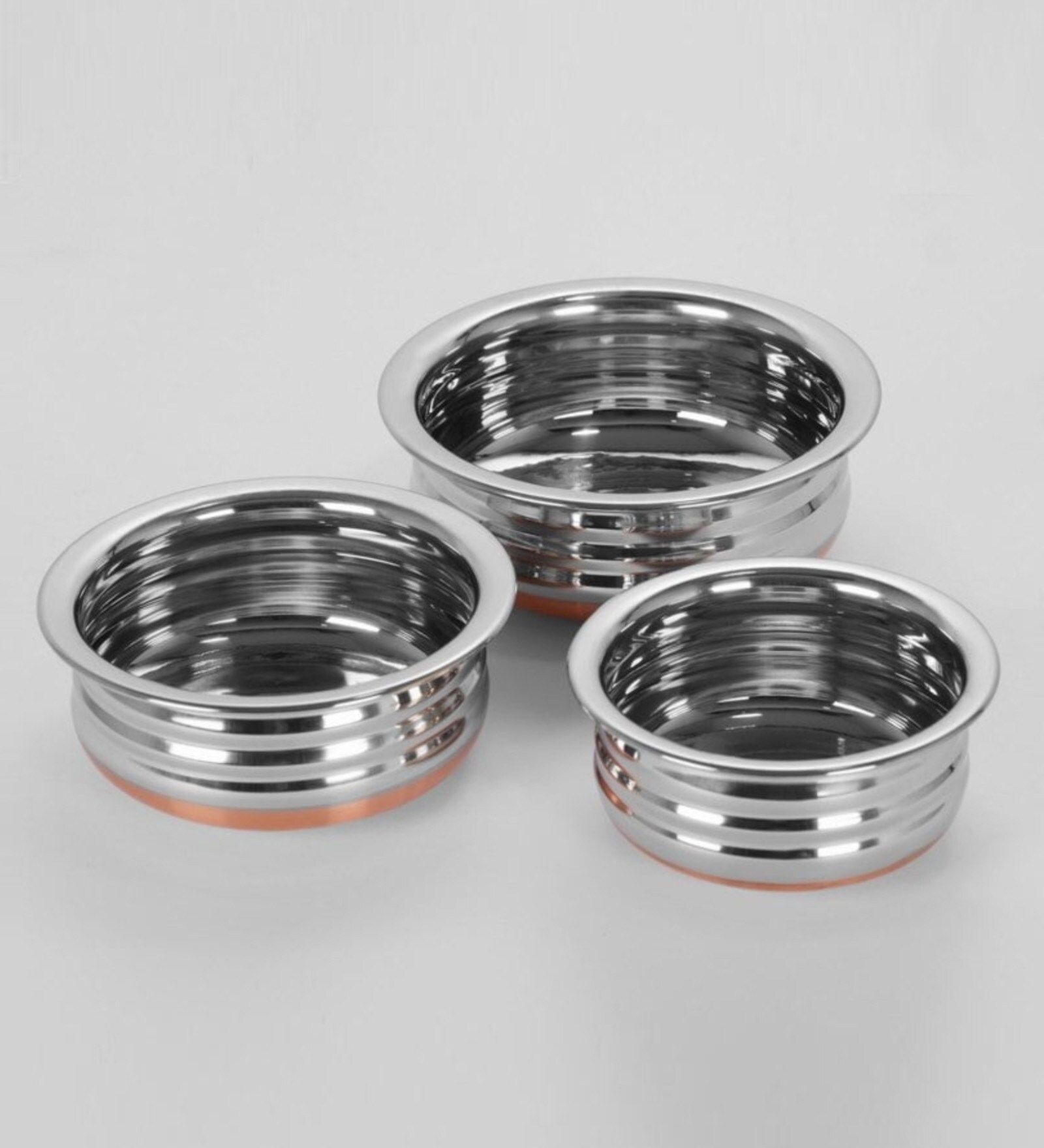 Stainless Steel Copper-Base 3 Pcs Cookware Set