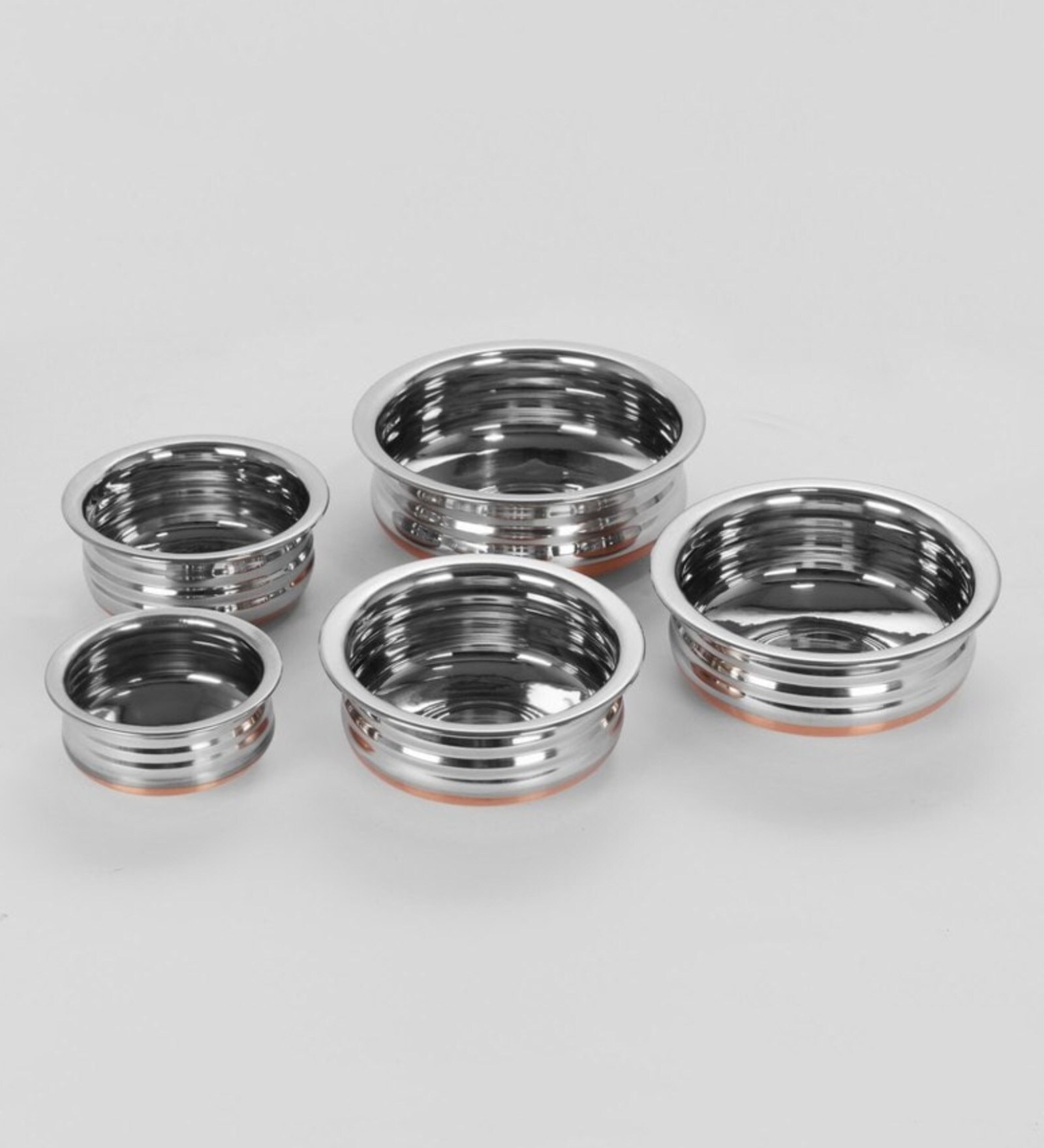 Stainless Steel Copper-Base 5 Pcs Cookware Set
