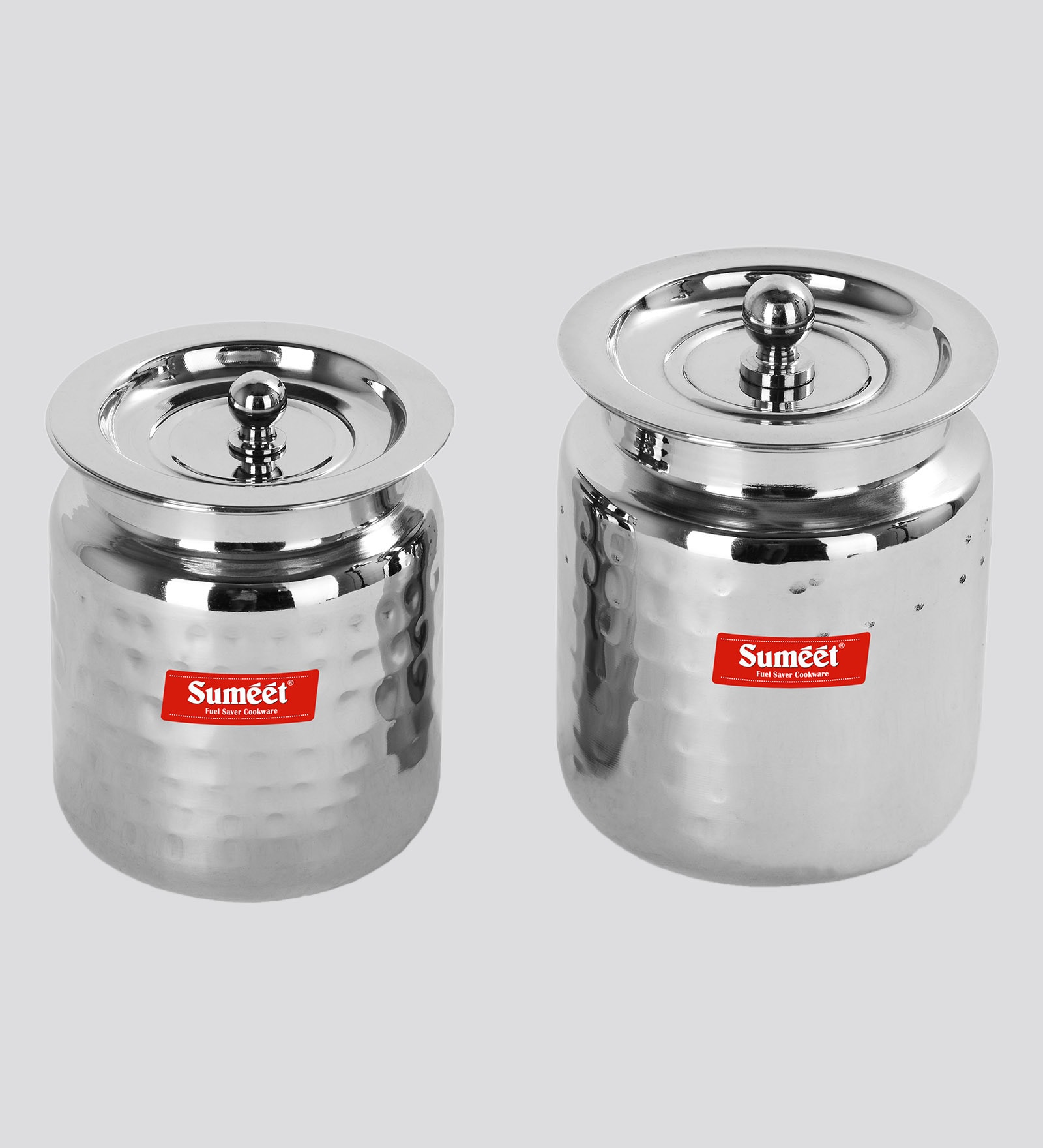 Stainless Steel Silver  (Set Of 2, 400ml , 600ml) Oil & Ghee Container