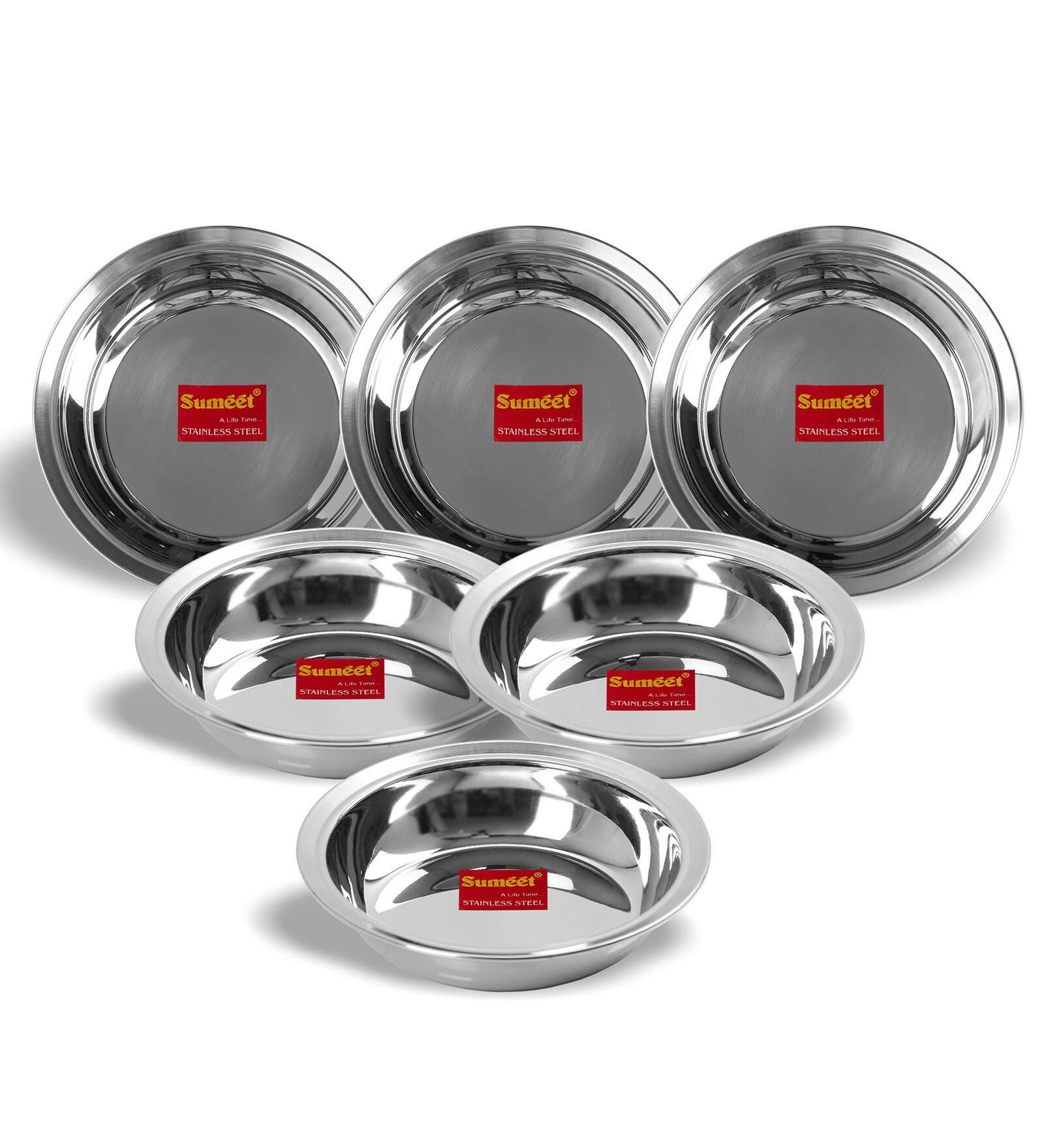 Buy Metallics Heavy Gauge Multi Utility Metal Serving Plates 6 pieces