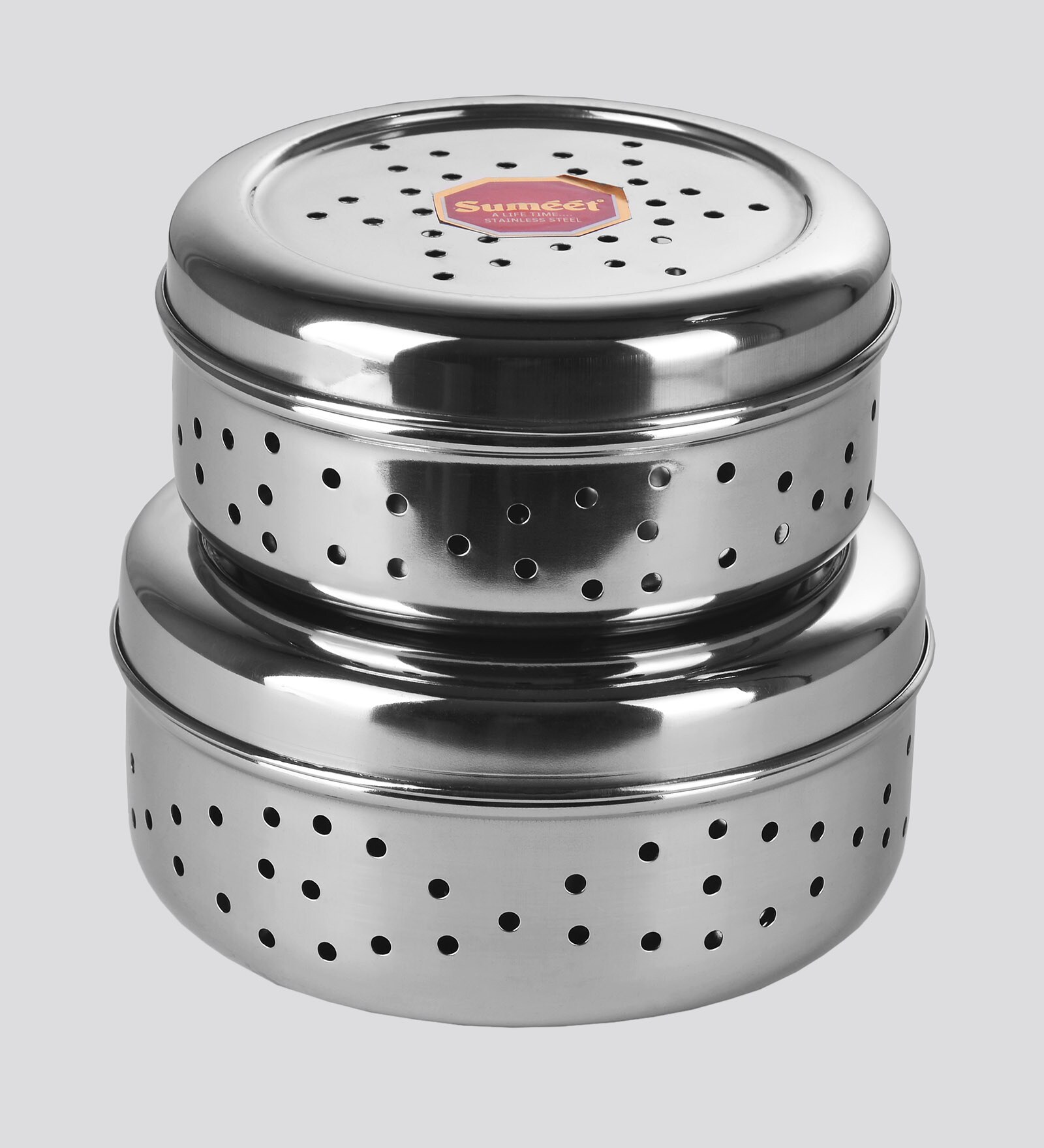 Stainless Steel Silver Air Ventilation Storage  Containers With Lid