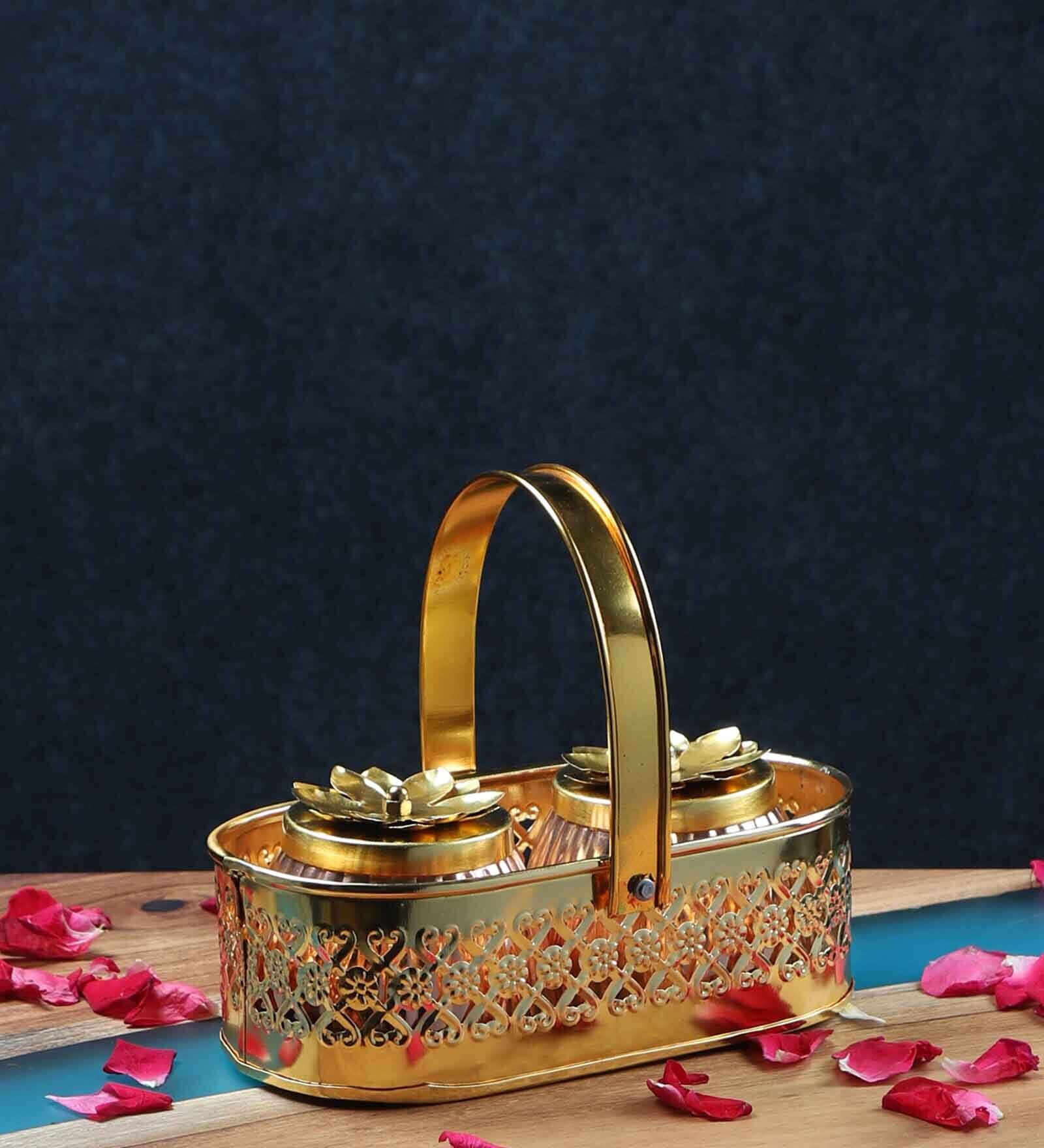 Metal Bucket With Jars For Gifting