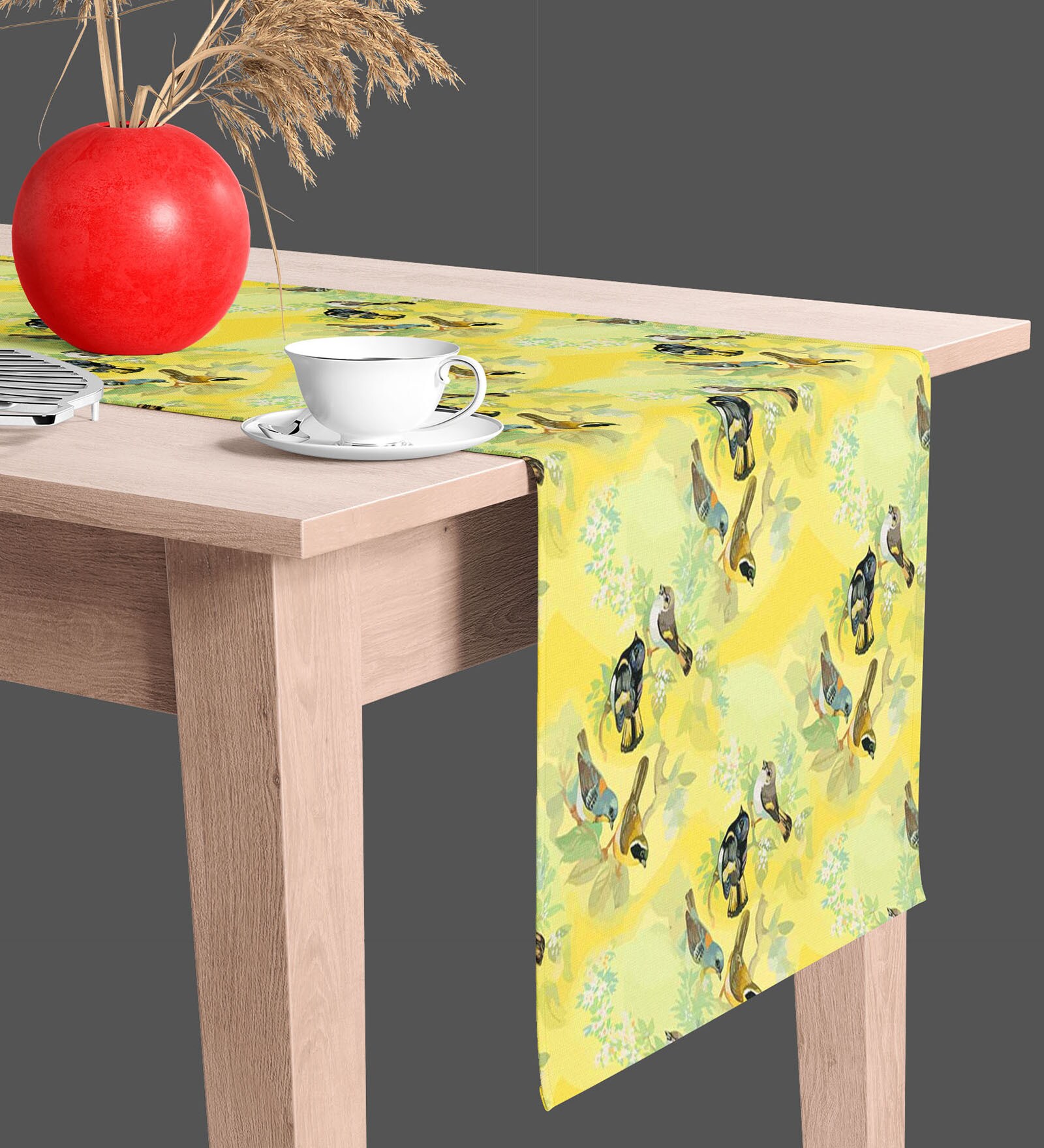 Summer Flowers   Multicolor (72 x 16) Velvet Table Runner