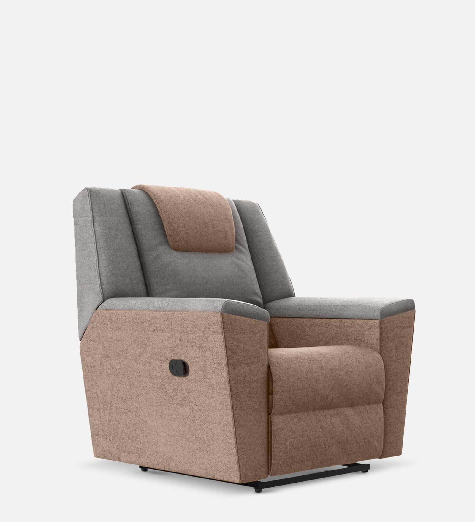 Sumo Fabric Manual 1 Seater Recliner In Orange & Grey Colour