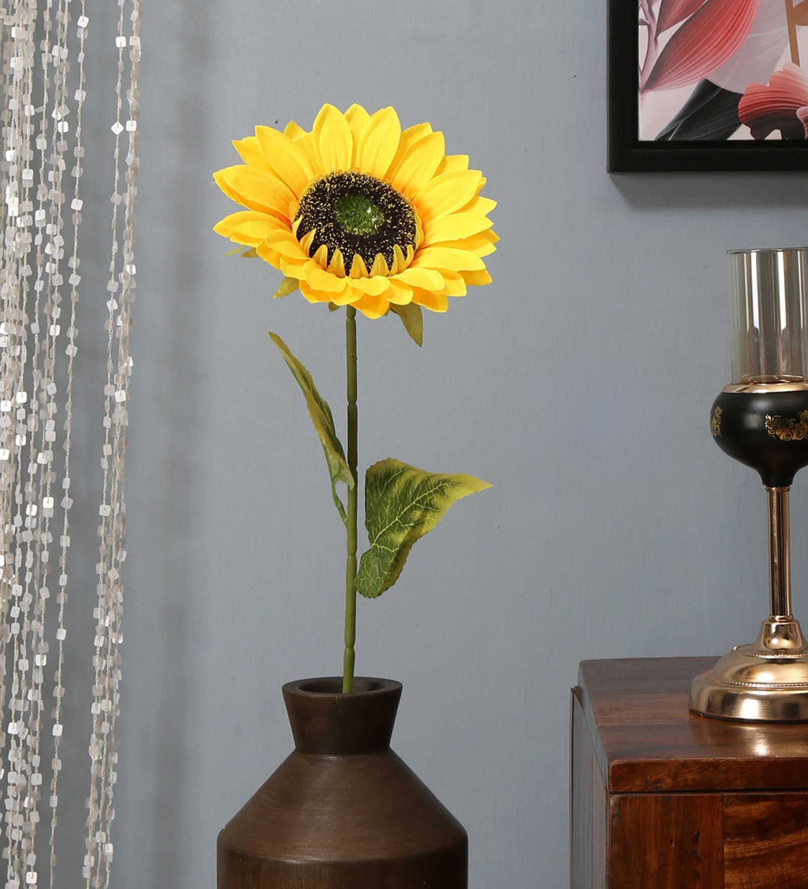 Sunflower Yellow Cloth & Metal Artificial Flowers